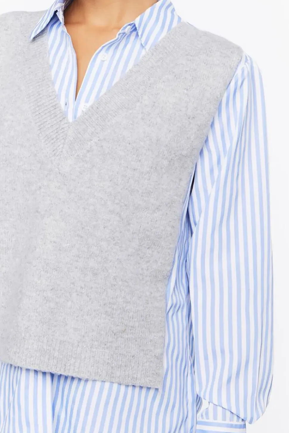 Sweater Vest Combo Shirt