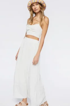 Sweetheart Cropped Cami & Maxi Skirt Set