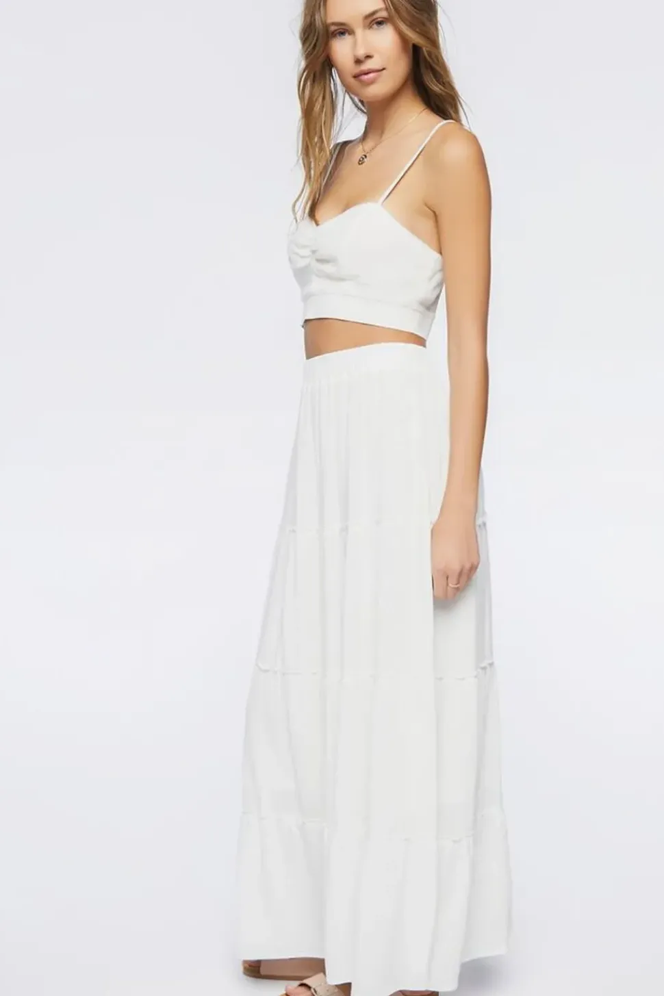 Sweetheart Cropped Cami & Maxi Skirt Set