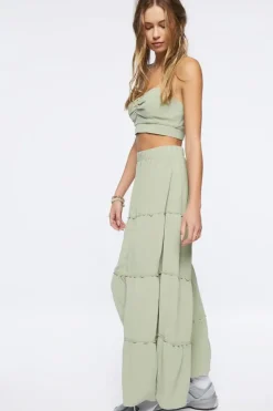 Sweetheart Cropped Cami & Maxi Skirt Set