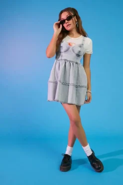 Sweetheart Denim Mini Dress