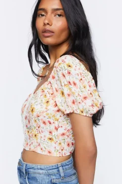 Sweetheart Floral Print Top