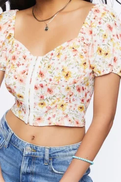 Sweetheart Floral Print Top