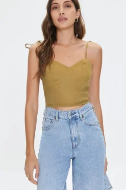 Sweetheart Linen-Blend Cami