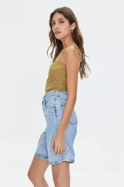 Sweetheart Linen-Blend Cami