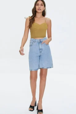 Sweetheart Linen-Blend Cami