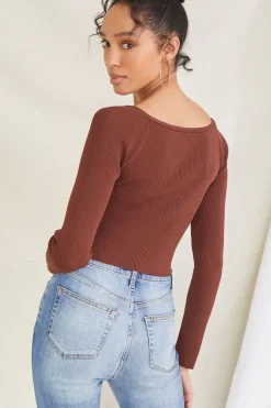 Sweetheart Sweater-Knit Top