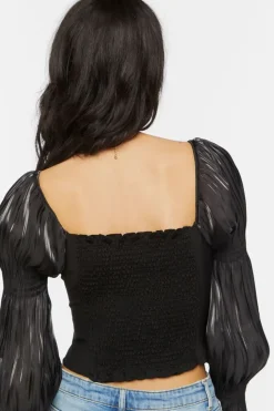 Sweetheart Tiered-Sleeve Top