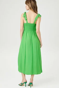 Sweetheart Tie-Strap Midi Dress