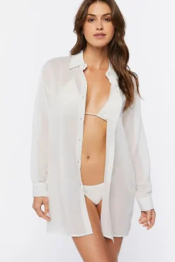 Swim Cover-Up Shirt Dress