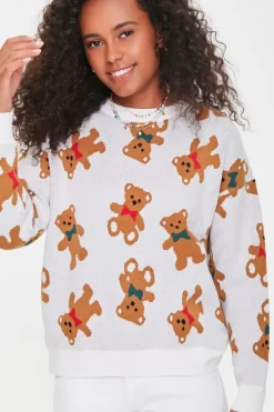 Teddy Bear Print Sweater
