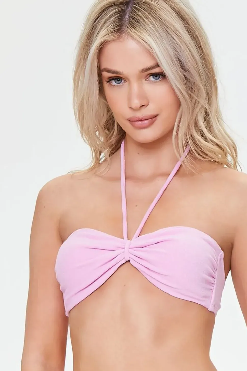 Terry Cloth Bandeau Bikini Top