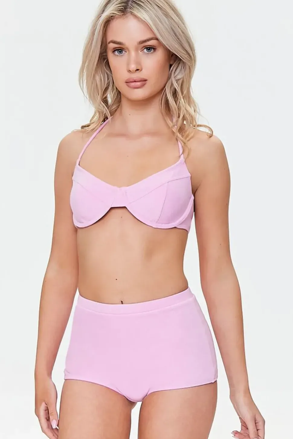 Terry Cloth High-Rise Bikini Bottoms