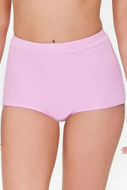 Terry Cloth High-Rise Bikini Bottoms