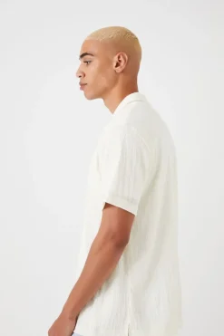 Textured Button-Up Shirt