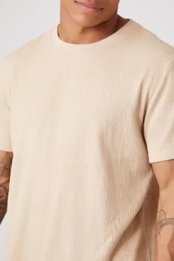 Textured Crew Neck Tee