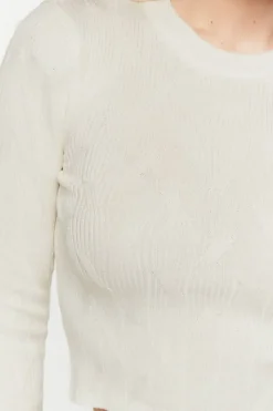 Textured Cropped Sweater