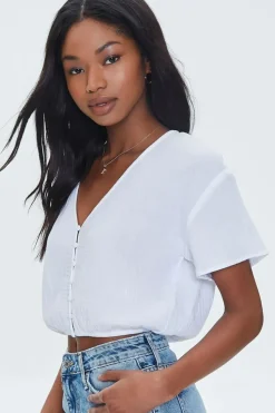 Textured Crop Top