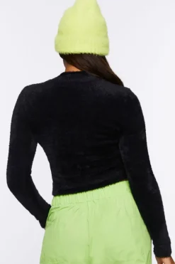 Textured Flower Graphic Sweater