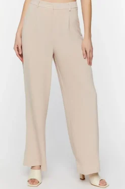 Textured High-Rise Trousers