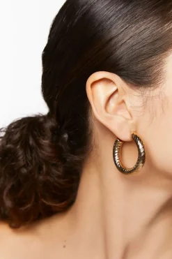 Textured Hoop Earrings