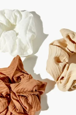Textured Scrunchie Set