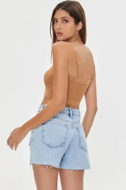 Textured Sweater-Knit Cropped Cami