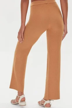 Textured Sweater-Knit Pants