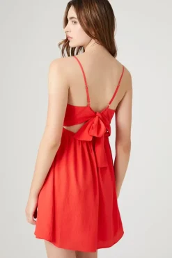 Tie-Back Babydoll Mini Dress