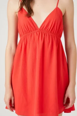 Tie-Back Babydoll Mini Dress