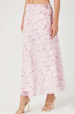 Tie-Dye Slip Midi Skirt