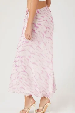 Tie-Dye Slip Midi Skirt