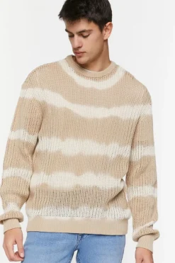 Tie-Dye Striped Sweater