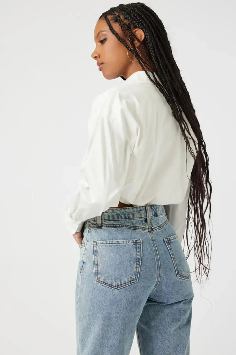 Tie-Front Cropped Shirt