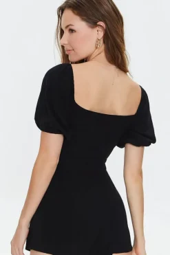 Tie-Front Cutout Romper