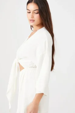 Tie-Front Cutout Romper