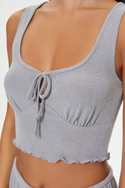 Tie-Front Lounge Crop Top