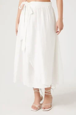 Tie-Front Midi Skirt
