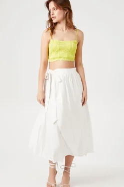 Tie-Front Midi Skirt