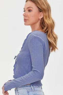 Tie-Front Ribbed Top