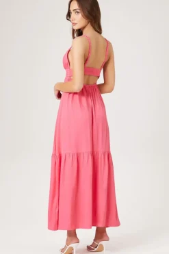 Tiered Cutout Sweetheart Maxi Dress
