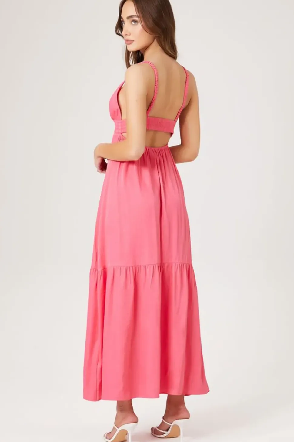 Tiered Cutout Sweetheart Maxi Dress
