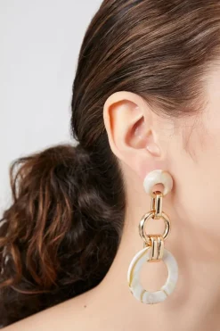 Tiered Faux Stone Drop Earrings