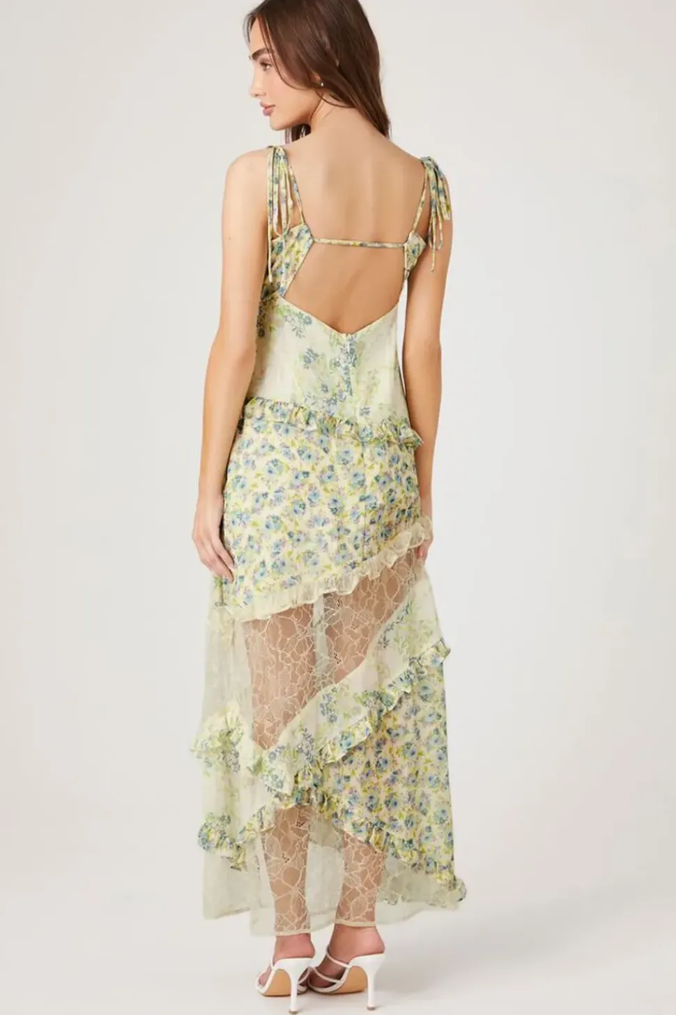 Tiered Floral Patchwork Maxi Dress
