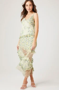 Tiered Floral Patchwork Maxi Dress