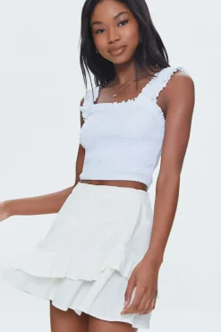 Tiered Flounce Mini Skirt