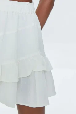 Tiered Flounce Mini Skirt