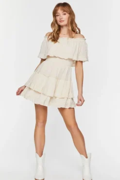 Tiered Off-The-Shoulder Mini Dress