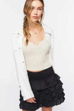 Tiered Ruffle Mini Skirt