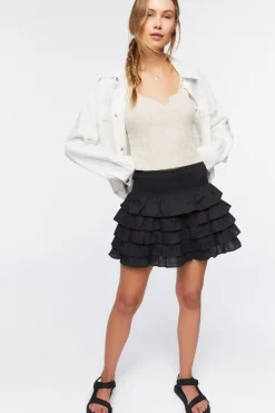 Tiered Ruffle Mini Skirt